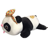 peluche panda bebe 36 cm con moño estampado